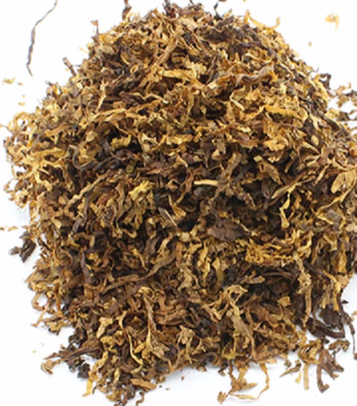 A close-up of different types of cut filler tobacco